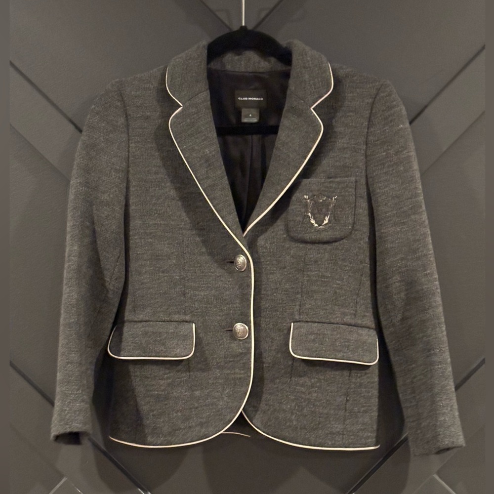 Club Monaco Charcoal Wool Jacket/Blazer